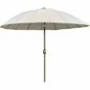 Outsunny 2.4m Round Curved Adjustable Parasol Outdoor Metal Pole Off-White -Outsunny store 29523537 1