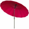 Outsunny 2.6m Round Curved Adjustable Parasol Sun Umbrella Metal Pole Red -Outsunny store 29523548 1