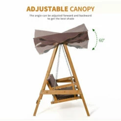 Outsunny 3 Seater Outdoor Garden Swing Chair W/ Canopy Removable Cushion Patio 5 Outsunny 3 Seater Outdoor Garden Swing Chair W/ Canopy Removable Cushion Patio -Outsunny store 29589447 4