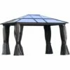Outsunny 3.6x3(m) Aluminium Hardtop Gazebo Canopy W/ Polycarbonate Top, Curtains 2 Outsunny 3.6x3(m) Aluminium Hardtop Gazebo Canopy W/ Polycarbonate Top, Curtains -Outsunny store 29648605 1