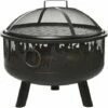 Outsunny 61.5cm 2-In-1 Outdoor Fire Pit & Firewood BBQ Garden Cooker Heater 1 Outsunny 61.5cm 2-In-1 Outdoor Fire Pit & Firewood BBQ Garden Cooker Heater -Outsunny store 29679712 1