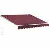 Outsunny Garden Sun Shade Canopy Retractable Awning, 4 X 3(m), Red -Outsunny store 29826802 1