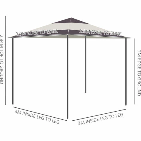 Outsunny 4 x 4m Pop Up Tent Gazebo Outdoor w/ Adjustable Legs and Roller Bag Outsunny 4 X 4m Pop Up Tent Gazebo Outdoor W/ Adjustable Legs And Roller Bag -Outsunny store 29900074 2