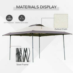 Outsunny 4 X 4m Pop Up Tent Gazebo Outdoor W/ Adjustable Legs And Roller Bag 5 Outsunny 4 X 4m Pop Up Tent Gazebo Outdoor W/ Adjustable Legs And Roller Bag -Outsunny store 29900074 4