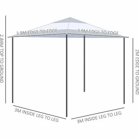 Outsunny 4 x 4m Pop Up Tent Gazebo Outdoor w/ Adjustable Legs and Roller Bag Outsunny 4 X 4m Pop Up Tent Gazebo Outdoor W/ Adjustable Legs And Roller Bag -Outsunny store 29900081 2