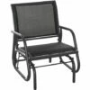 Outsunny Outdoor Gliding Swing Chair Garden Seat W/ Mesh Seat Curved Back Steel -Outsunny store 29946385 1