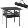 Outsunny Aluminum Camping Table Folding Table Picnic Table W/ Mesh Bag, Black 1 Outsunny Aluminum Camping Table Folding Table Picnic Table W/ Mesh Bag, Black -Outsunny store 29946447 1
