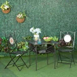 Outsunny Aluminum Camping Table Folding Table Picnic Table W/ Mesh Bag, Black -Outsunny store 29946447 4