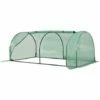 Outsunny Tunnel Greenhouse Grow House Steel Frame PE Green 200x100x80 Cm