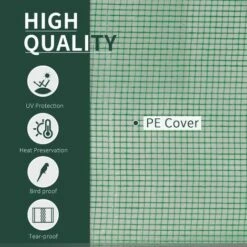 Outsunny Tunnel Greenhouse Grow House Steel Frame PE Green 200x100x80 Cm -Outsunny store 29992005 4