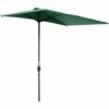 Outsunny 2.3m Garden Balcony Half Round Umbrella Metal Parasol Umbrella Green -Outsunny store 29992012 1