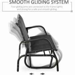 Outsunny 3-Seat Glider Rocking Chair For 3 People Garden Bench Patio Furniture 5 Outsunny 3-Seat Glider Rocking Chair For 3 People Garden Bench Patio Furniture -Outsunny store 30020005 4