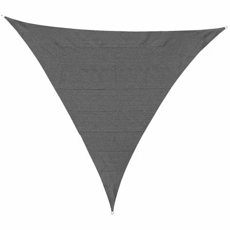 Outsunny 5x5m Triangle Sun Shade Sail UV Protection HDPE Canopy w/ Rings Grey Outsunny 5x5m Triangle Sun Shade Sail UV Protection HDPE Canopy W/ Rings Grey -Outsunny store 30058472 1