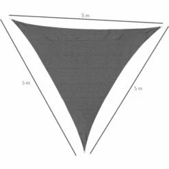 Outsunny 5x5m Triangle Sun Shade Sail UV Protection HDPE Canopy W/ Rings Grey 3 Outsunny 5x5m Triangle Sun Shade Sail UV Protection HDPE Canopy W/ Rings Grey -Outsunny store 30058472 2
