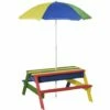 Outsunny Kids Picnic Table Set Wooden Rainbow Outdoor Parasol 95 X 88.5 X 48.7cm 1 Outsunny Kids Picnic Table Set Wooden Rainbow Outdoor Parasol 95 X 88.5 X 48.7cm -Outsunny store 30206927 1
