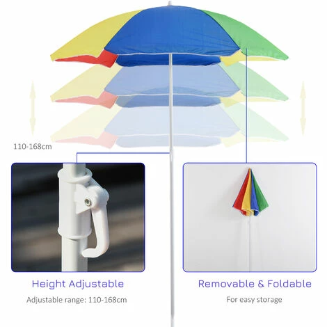 Outsunny Kids Picnic Table Set Wooden Rainbow Outdoor Parasol 95 x 88.5 x 48.7cm Outsunny Kids Picnic Table Set Wooden Rainbow Outdoor Parasol 95 X 88.5 X 48.7cm -Outsunny store 30206927 5