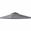 Outsunny 3(m) 2 Tier Garden Gazebo Top Cover Replacement Canopy Roof Deep Grey 2 Outsunny 3(m) 2 Tier Garden Gazebo Top Cover Replacement Canopy Roof Deep Grey -Outsunny store 30349683 1
