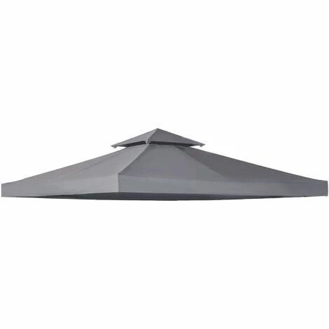 Outsunny 3(m) 2 Tier Garden Gazebo Top Cover Replacement Canopy Roof Deep Grey 3 Outsunny 3(m) 2 Tier Garden Gazebo Top Cover Replacement Canopy Roof Deep Grey