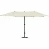 Outsunny 4.6M Garden Patio Umbrella Canopy Parasol Sun Shade W/ Base Off White -Outsunny store 30349688 1