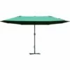 Outsunny 4.6M Garden Patio Umbrella Canopy Parasol Sun Shade W/ Base Dark Green -Outsunny store 30349692 1