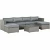 Outsunny 5PC PE Rattan Corner Sofa Set Outdoor Conservatory Furniture W/ Cushion -Outsunny store 30349698 1
