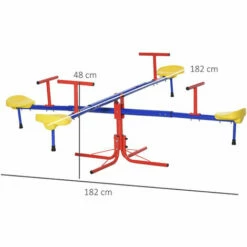 Outsunny Kids Metal Seesaw Teeter Totter Children's Playground Equipment 4 Seats 3 Outsunny Kids Metal Seesaw Teeter Totter Children's Playground Equipment 4 Seats -Outsunny store 30357776 2