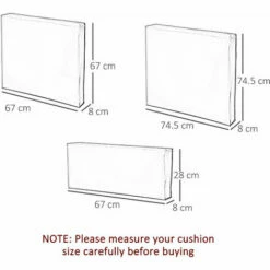 Outsunny Cushion Cover Replacement Garden Rattan Patio Furniture Seat Cover -Outsunny store 30357815 2