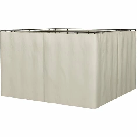 Outsunny 3 x 4(m) Universal Gazebo Replacement Sidewall Set w/ 4 Panels, Beige Outsunny 3 X 4(m) Universal Gazebo Replacement Sidewall Set W/ 4 Panels, Beige -Outsunny store 30357821 1