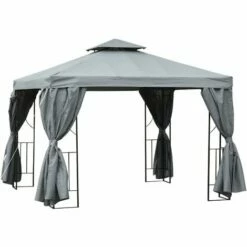 Outsunny 3 X 3m Garden Metal Gazebo Sun Shade Shelter Outdoor Party Tent