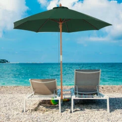 Outsunny 2.5m Wooden Garden Parasol Outdoor Umbrella Canopy W/ Vent Green 9 Outsunny 2.5m Wooden Garden Parasol Outdoor Umbrella Canopy W/ Vent Green -Outsunny store 30670635 3