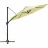 Outsunny 3(m) Cantilever Parasol Patio Sun Umbrella W/ Base Solar Lights Beige 2 Outsunny 3(m) Cantilever Parasol Patio Sun Umbrella W/ Base Solar Lights Beige -Outsunny store 30670646 1