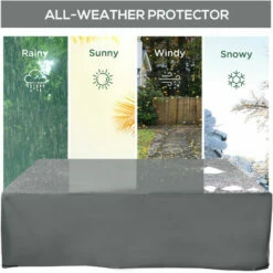 Outsunny 205x192cm Outdoor Garden Furniture Protective Cover Water UV Resistant -Outsunny store 30675755 4