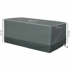 Outsunny 190x72x76cm Rectangular Patio Furniture Cover For Chairs 600D Oxford -Outsunny store 30951747 2