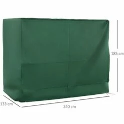 Outsunny 240x133cm 3-Seat Outdoor Garden Swing Chair Cover Water UV Resistant 3 Outsunny 240x133cm 3-Seat Outdoor Garden Swing Chair Cover Water UV Resistant -Outsunny store 30951760 2