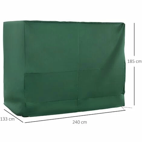 Outsunny 240x133cm 3-Seat Outdoor Garden Swing Chair Cover Water UV Resistant Outsunny 240x133cm 3-Seat Outdoor Garden Swing Chair Cover Water UV Resistant -Outsunny store 30951760 2
