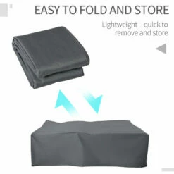 Outsunny 275x205cm Outdoor Furniture Protective Cover Water UV Resistant Grey -Outsunny store 30951770 4