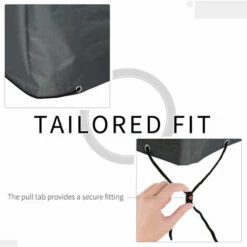Outsunny 275x205cm Outdoor Furniture Protective Cover Water UV Resistant Grey -Outsunny store 30951770 5