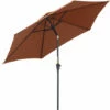 Outsunny Patio Umbrella Parasol Sun Shade Garden Aluminium Coffee 2.7M -Outsunny store 30951811 1