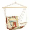 Outsunny Hanging Hammock Swing Chair Safe Wide Seat Indoor Outdoor Stripe -Outsunny store 31017628 1