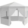 Outsunny 3.9m Outdoor Gazebo Canopy Party Tent With 6 Removable Side Walls