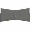 Outsunny 6 X 2m Patio Double Side Awning Folding Privacy Screen Fence Grey -Outsunny store 31665708 1