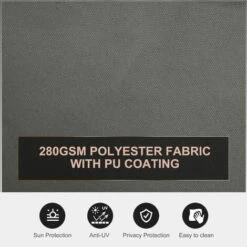 Outsunny 6 X 2m Patio Double Side Awning Folding Privacy Screen Fence Grey -Outsunny store 31665708 4