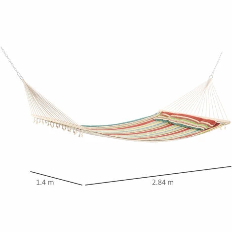 Outsunny Hammock Outdoor Garden Camping Hanging Swing Portable Travel Red Outsunny Hammock Outdoor Garden Camping Hanging Swing Portable Travel Red -Outsunny store 31665721 2