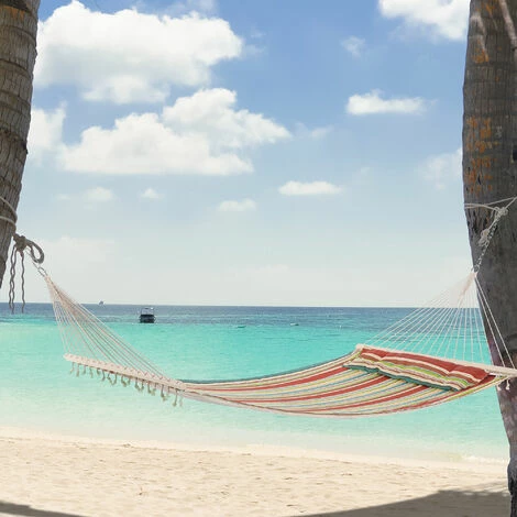 Outsunny Hammock Outdoor Garden Camping Hanging Swing Portable Travel Red Outsunny Hammock Outdoor Garden Camping Hanging Swing Portable Travel Red -Outsunny store 31665721 3