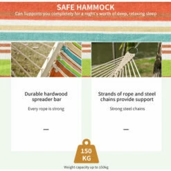 Outsunny Hammock Outdoor Garden Camping Hanging Swing Portable Travel Red 5 Outsunny Hammock Outdoor Garden Camping Hanging Swing Portable Travel Red -Outsunny store 31665721 4