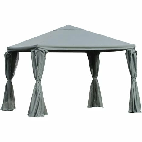 Outsunny 3(m) Outdoor Gazebo Canopy Party Tent Aluminum Frame with Sidewalls Outsunny 3(m) Outdoor Gazebo Canopy Party Tent Aluminum Frame With Sidewalls -Outsunny store 31665834 1