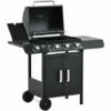 Outsunny Deluxe Gas Barbecue Grill 3+1 Burner Garden BBQ W/ Large Cooking Area -Outsunny store 31846930 1