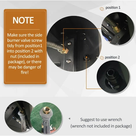 Outsunny Deluxe Gas Barbecue Grill 3+1 Burner Garden BBQ w/ Large Cooking Area Outsunny Deluxe Gas Barbecue Grill 3+1 Burner Garden BBQ W/ Large Cooking Area -Outsunny store 31846930 4