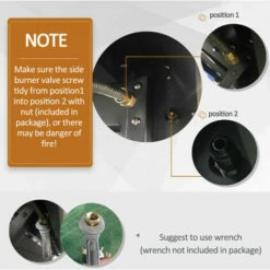 Outsunny Deluxe Gas Barbecue Grill 4+1 Burner Garden BBQ W/ Large Cooking Area -Outsunny store 31846935 4