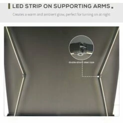 Outsunny 3.5x3m LED Light Cassette Electric/Manual Awning Window Sun Shade Grey 6 Outsunny 3.5x3m LED Light Cassette Electric/Manual Awning Window Sun Shade Grey -Outsunny store 31991853 5